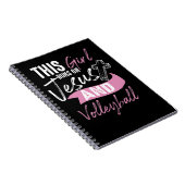 バレーボールクール女子おもしろい女子10代のR ノートブック (右側)