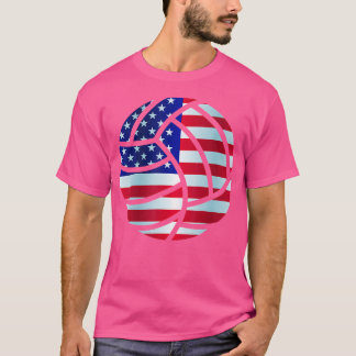 バレーボールクール選手のための米国国旗のバレーボール Tシャツ