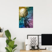 バレーボールグランジ ポスター (ホームオフィス)