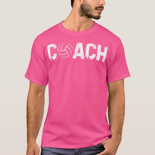 バレーボールコーチトレーナーコーチングおもしろい Tシャツ (正面)