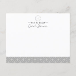 バレーボールコーチブラックグレーメンズステーショナリー 招待状