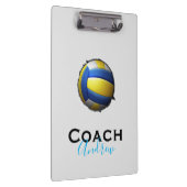 バレーボールコーチ名前をカスタムするスポーツクリップボード クリップボード (右)