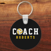 バレーボールコーチ[名前をカスタムする] キーホルダー (正面)
