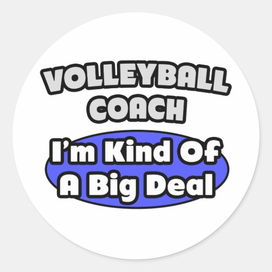 バレーボールコーチ…大取引 ラウンドシール (正面)