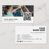 バレーボールコーチQRコード 名刺 (正面/裏面)