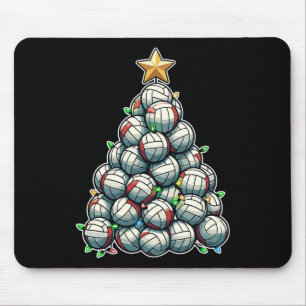 バレーボールサンタクリスマスツリーおもしろいクリスマスプレーヤー マウスパッド