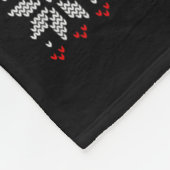 バレーボールサンタハットクリスマスライト醜いSwe フリースブランケット (角)