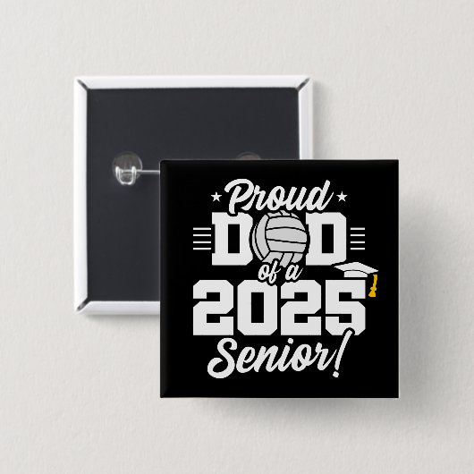 バレーボールシニアクラス2025卒業誇りを持ったパパ 缶バッジ (正面&裏面)