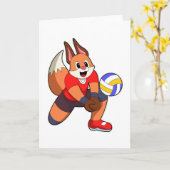 バレーボールスポーツでのフォックス カード (黄色い花)