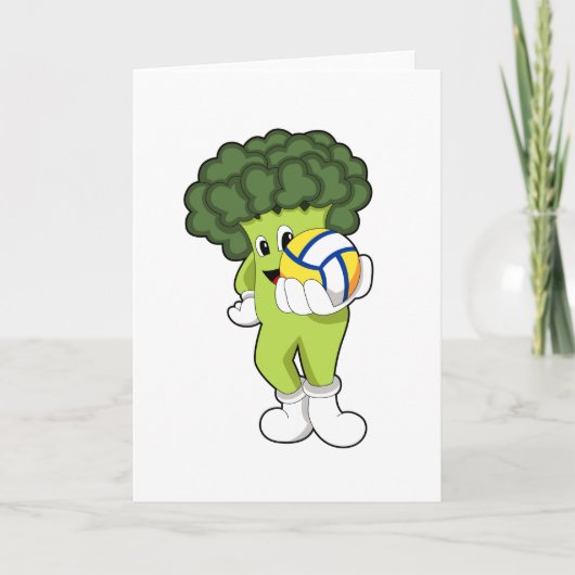 バレーボールスポーツのブロッコリー カード (正面)