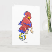 バレーボールスポーツの鳥 カード (裏面)