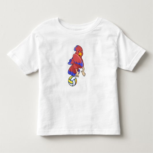 バレーボールスポーツの鳥 トドラーTシャツ (正面)