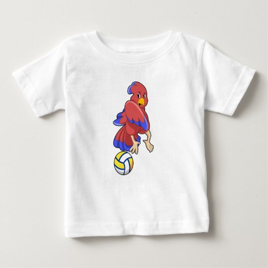 バレーボールスポーツの鳥 ベビーTシャツ (正面)