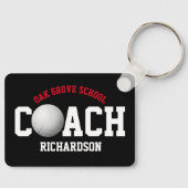 バレーボールスポーツコーチ – 赤 キーホルダー (正面)