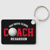 バレーボールスポーツコーチ – 赤 キーホルダー (正面)