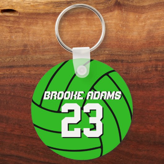 バレーボールスポーツチームのキーチェインカスタマイズカラー キーホルダー (正面)