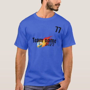 バレーボールスポーツチームフィールドデイ応援分隊 Tシャツ