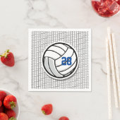 バレーボールスポーツチーム番号色おもしろい スタンダードカクテルナプキン (インサイチュ)