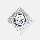 バレーボールスポーツチーム番号色おもしろい スタンダードカクテルナプキン (角)