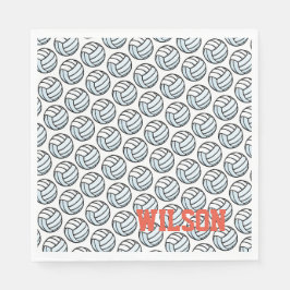 バレーボールスポーツパーティー名チームカラーおもしろい スタンダードランチョンナプキン