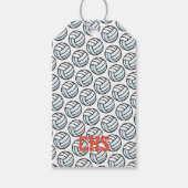 バレーボールスポーツホワイトブラックパーソナライズされたパーティー ギフトタグ (正面)