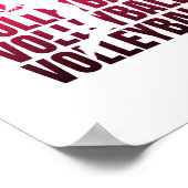 バレーボールスポーツ |コーチのチームプレーヤーのギフト ポスター (角)