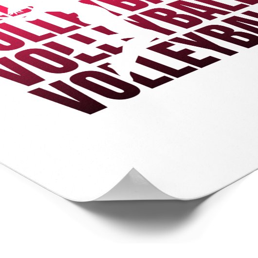 バレーボールスポーツ |コーチのチームプレーヤーのギフト ポスター (角)