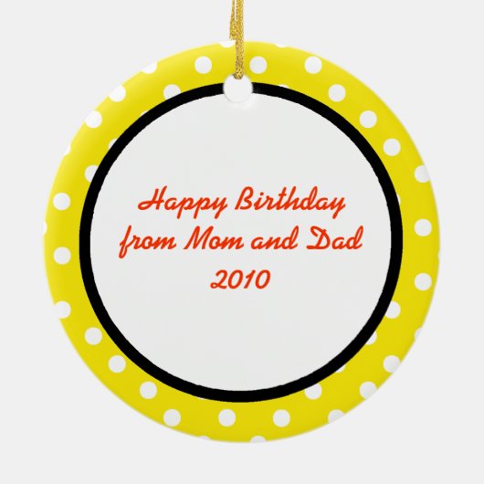 バレーボールセッターオーナメントの個人設定 セラミックオーナメント (裏面)