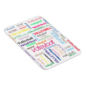 バレーボールタイポグラフィフレキシブルフォトマグネット マグネット (右側)