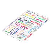 バレーボールタイポグラフィフレキシブルフォトマグネット マグネット (左側)