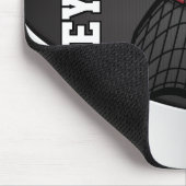 バレーボール🏐ダークレッド、ホワイト、ブラックのスポーツ マウスパッド (コーナー)