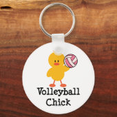 バレーボールチェックキーチェーン キーホルダー (正面)
