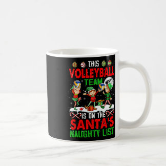 バレーボールチームがサンタのクリスマスリストいけなPlに参加 コーヒーマグカップ