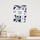 バレーボールチームのカラー写真ネイビーブルーグレー ポスター (キッチン)