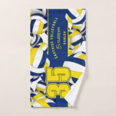 バレーボールチームのスピリットブルー金ゴールドの多く ハンドタオル (ハンドタオル)