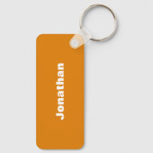 バレーボールチームのスポーツアスリート名オレンジグレー キーホルダー (裏面)