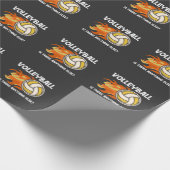 バレーボールチームのスポーツスマッシュボール攻撃者のスポーツ ラッピングペーパー (角)