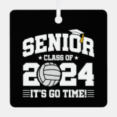 バレーボールチームクラス2024卒業シニアチーム2024 メタルオーナメント (正面)