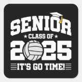 バレーボールチームクラス2025卒業シニア2025 スクエアシール (正面)