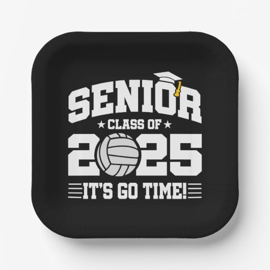 バレーボールチームクラス2025卒業シニア2025 ペーパープレート (正面)