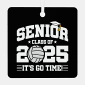 バレーボールチームクラス2025卒業シニア2025 メタルオーナメント (裏面)