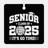 バレーボールチームクラス2025卒業シニア2025 メタルオーナメント (正面)