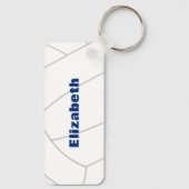 バレーボールチームスポーツギフトブルー金ゴールド キーホルダー (裏面)