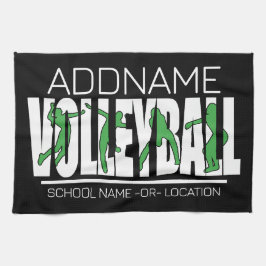 バレーボールチームプレーヤーADD NAMEスクールトップアスリート キッチンタオル