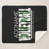 バレーボールチームプレーヤーADD NAMEスクールトップアスリート シェルパブランケット (正面(横))