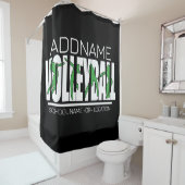 バレーボールチームプレーヤーADD NAMEスクールトップアスリート シャワーカーテン (インサイチュ)