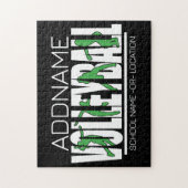 バレーボールチームプレーヤーADD NAMEスクールトップアスリート ジグソーパズル (縦)