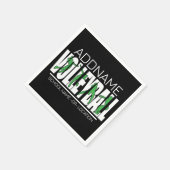 バレーボールチームプレーヤーADD NAMEスクールトップアスリート スタンダードカクテルナプキン (角)