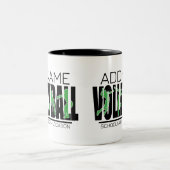 バレーボールチームプレーヤーADD NAMEスクールトップアスリート ツートーンマグカップ (中央)