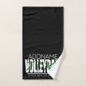 バレーボールチームプレーヤーADD NAMEスクールトップアスリート バスタオルセット (ハンドタオル)
